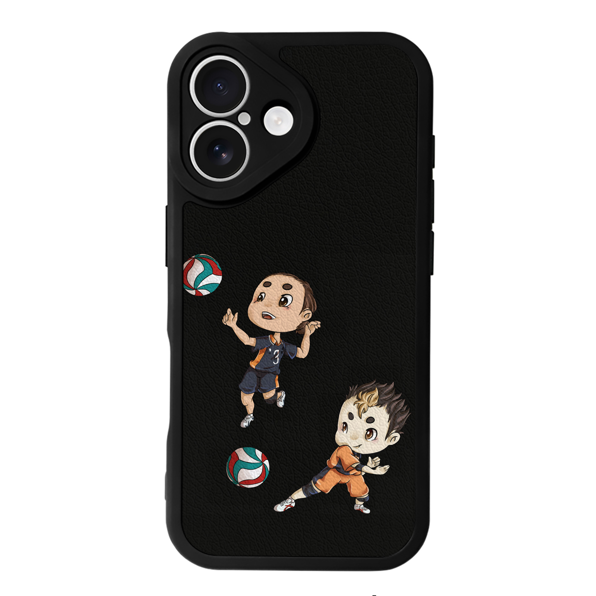 （画像用） ハイキュー!! Haikyu!! 【iPhone 16シリーズ対応】シリコンスマホケース（レザー調） 材質：シリコン